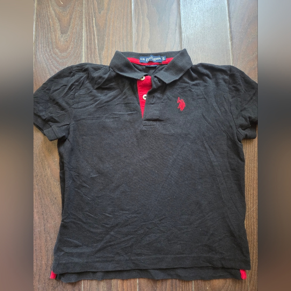 Black Polo Shirt for Kids, Size 8